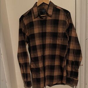 J. Crew Plaid Button-Up Shirt - Brown & Black